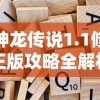 神龙传说1.1修正版攻略全解析：新手入门、战斗策略与隐藏要点一网打尽