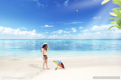 夏日阳光下的甜美回忆：沙滩、冰淇淋和欢笑